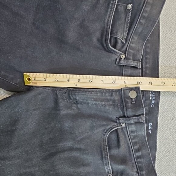 Banana Republic Traveler Jeans Men's W33 L32 Black Slim Fit Straight Leg EUC LN - Picture 5 of 13